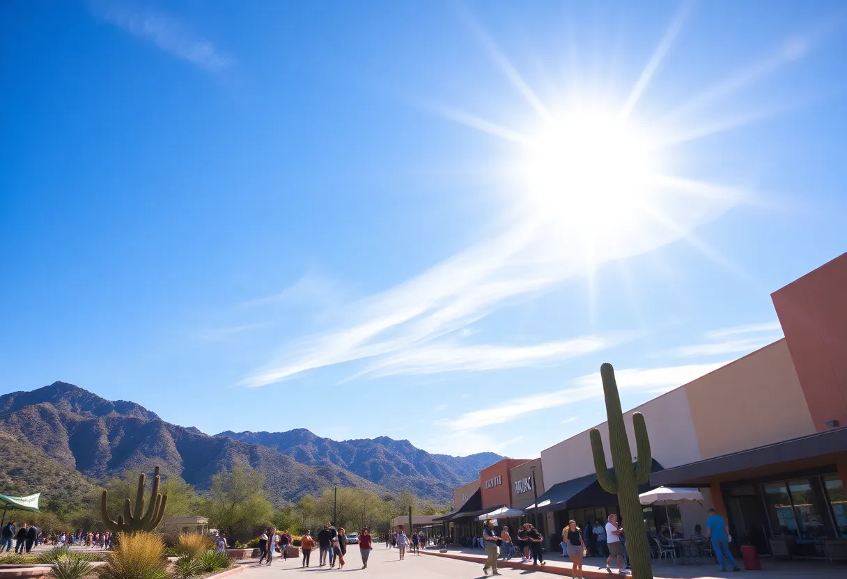 Sunny day in Tucson with clear skies