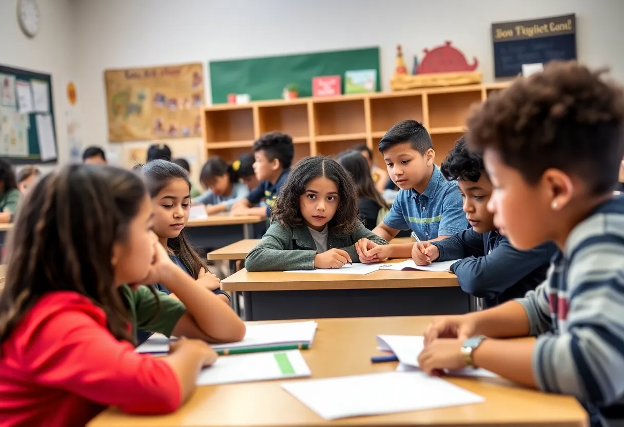 Classroom in Tucson with students engaged in learning