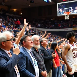 Participants enjoying the University of Arizona Red-Blue Showcase event.