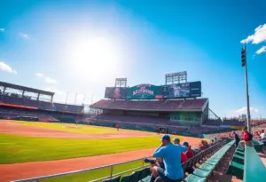 University of Arizona baseball team playing at Hi Corbett Field