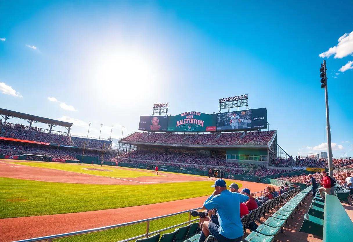 University of Arizona baseball team playing at Hi Corbett Field