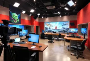 Advanced broadcasting studio at the University of Arizona