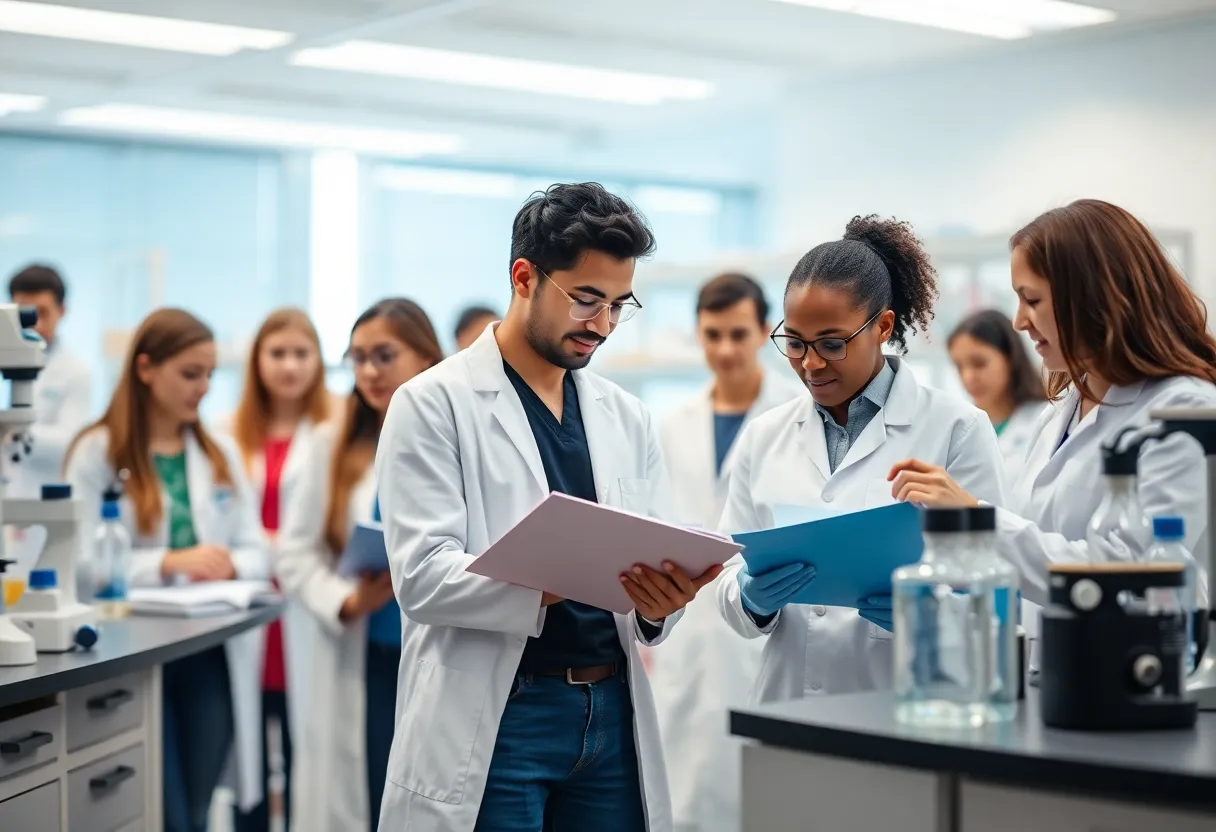 Researchers at University of Arizona conducting medical experiments