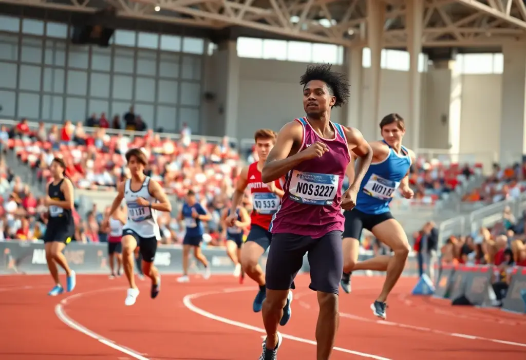 University of Arizona athletes competing in track and field events