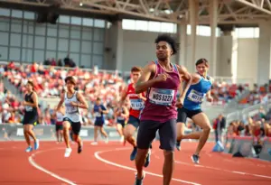 University of Arizona athletes competing in track and field events