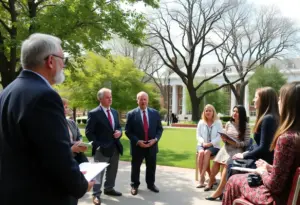 Campus forum discussing academic freedom