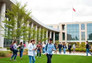 Students engaging in research activities at the University of Arizona campus.
