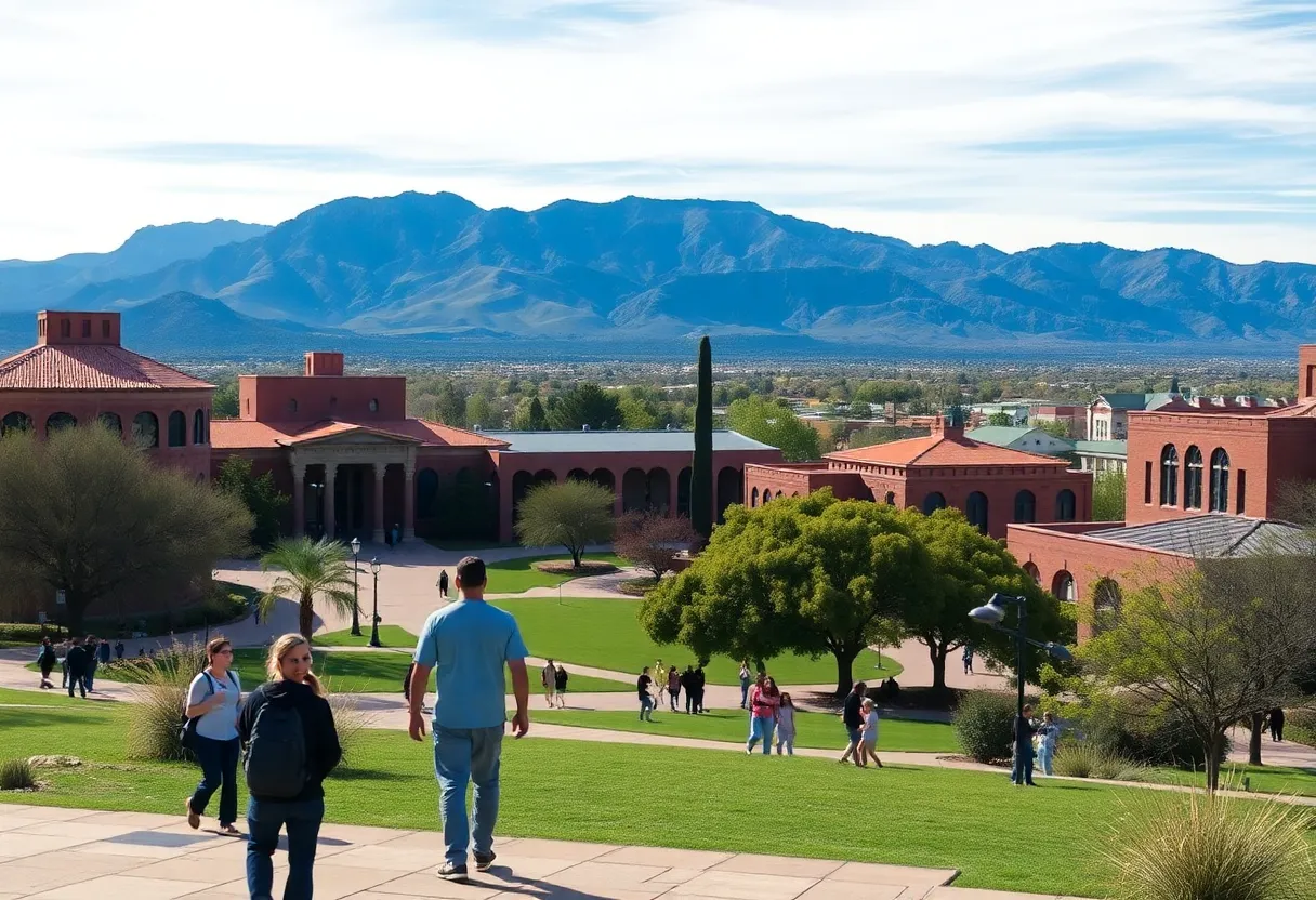 Students on the University of Arizona campus enjoying outdoor activities.