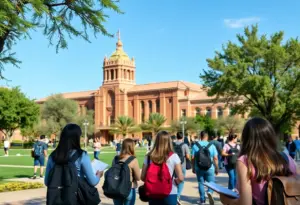 Students at the University of Arizona campus
