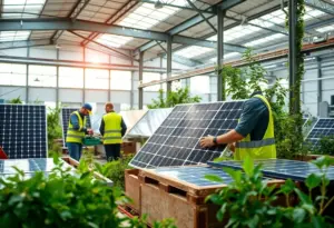 Recycling plant dedicated to solar panel recycling in Tucson