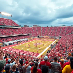 Arizona Wildcats celebrate their victory over Oklahoma State in a football game.